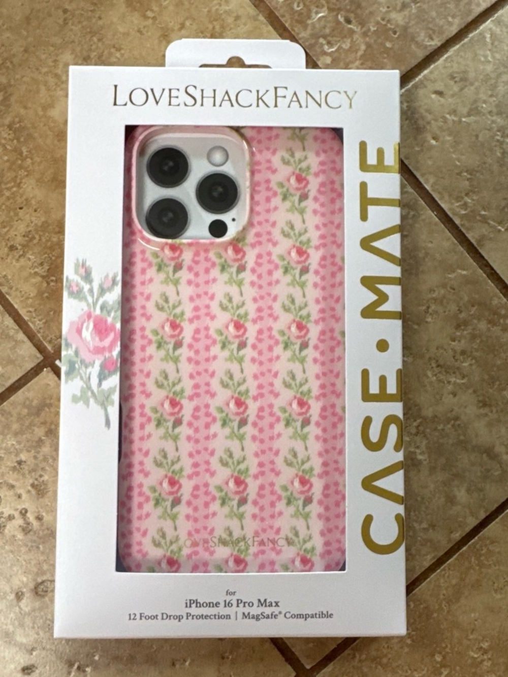 case-mate LoveShackFancy Pink Floral iPhone 16 Pro Max Case